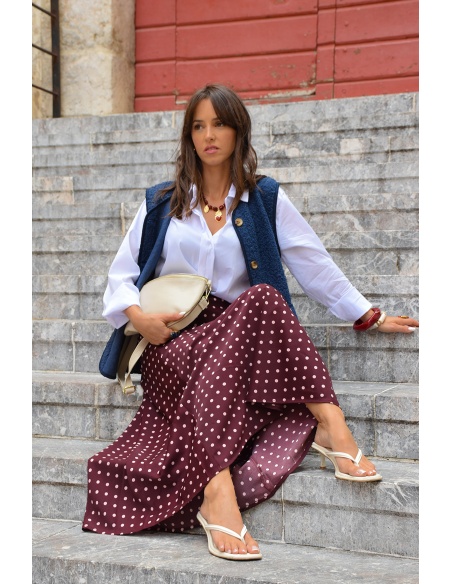 LILY DRESSING SO KITSCH POIS PRUNE JUPES FEMME