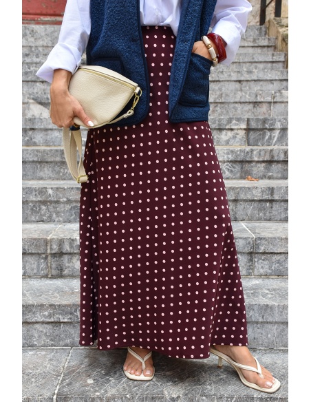LILY DRESSING SO KITSCH POIS PRUNE JUPES FEMME