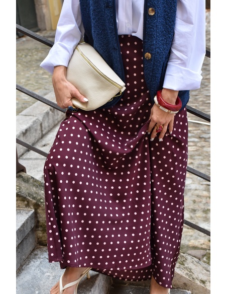Jupe Pois Bordeaux ELISE