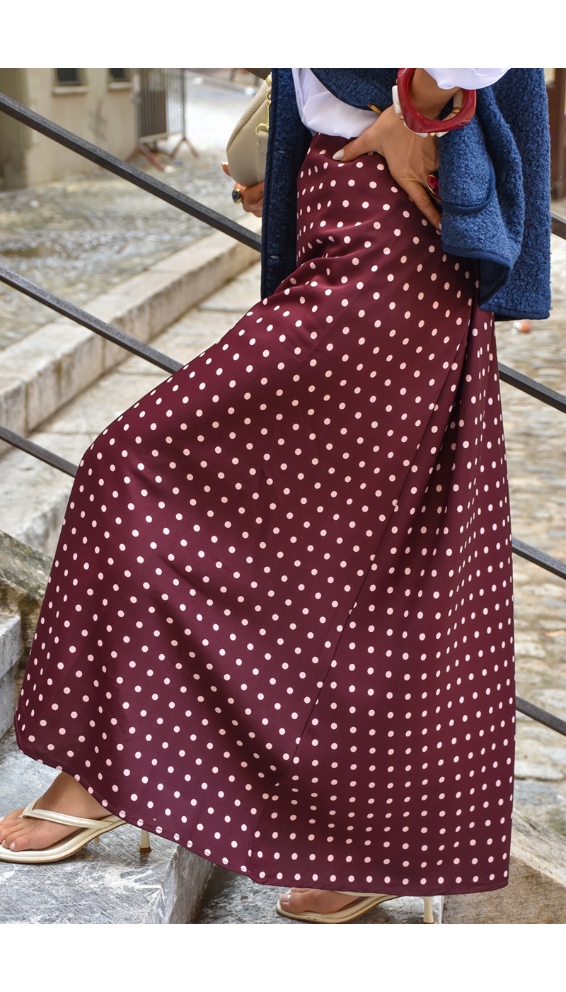 Jupe Pois Bordeaux ELISE