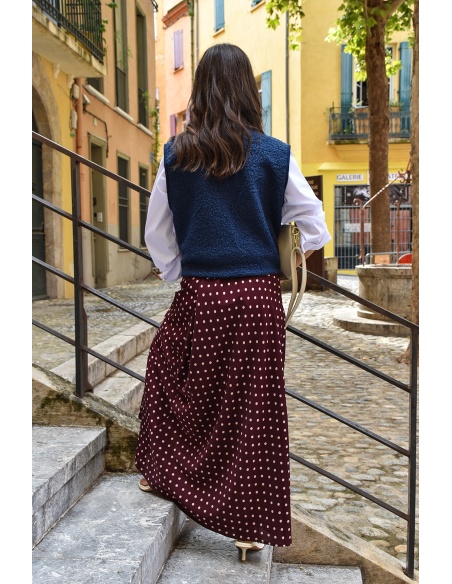 LILY DRESSING SO KITSCH POIS PRUNE JUPES FEMME