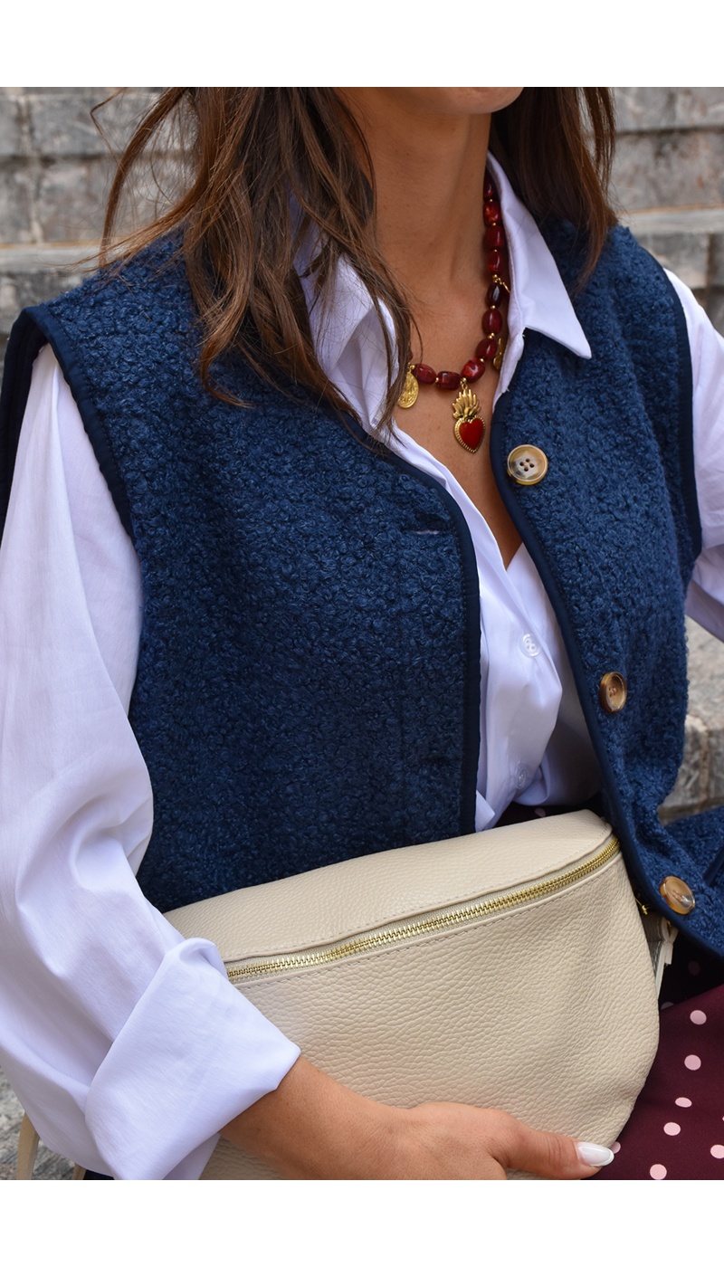 Gilet Moumoute Marine OLIVIA