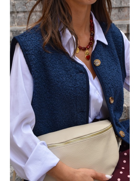 Gilet Moumoute Marine OLIVIA