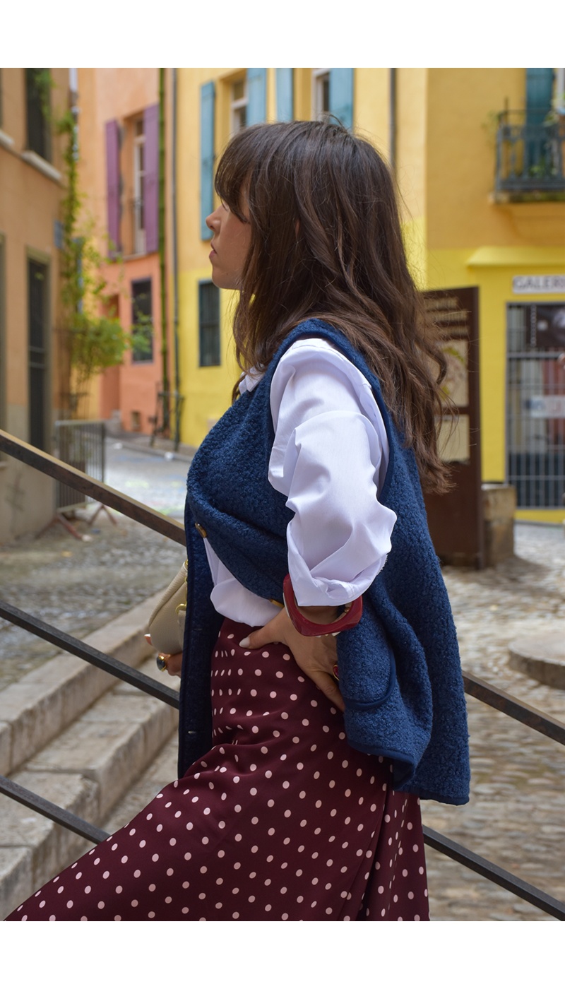 Gilet Moumoute Marine OLIVIA
