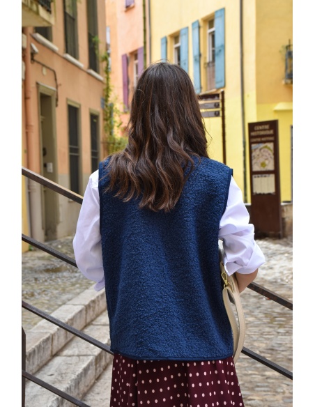 Gilet Moumoute Marine OLIVIA