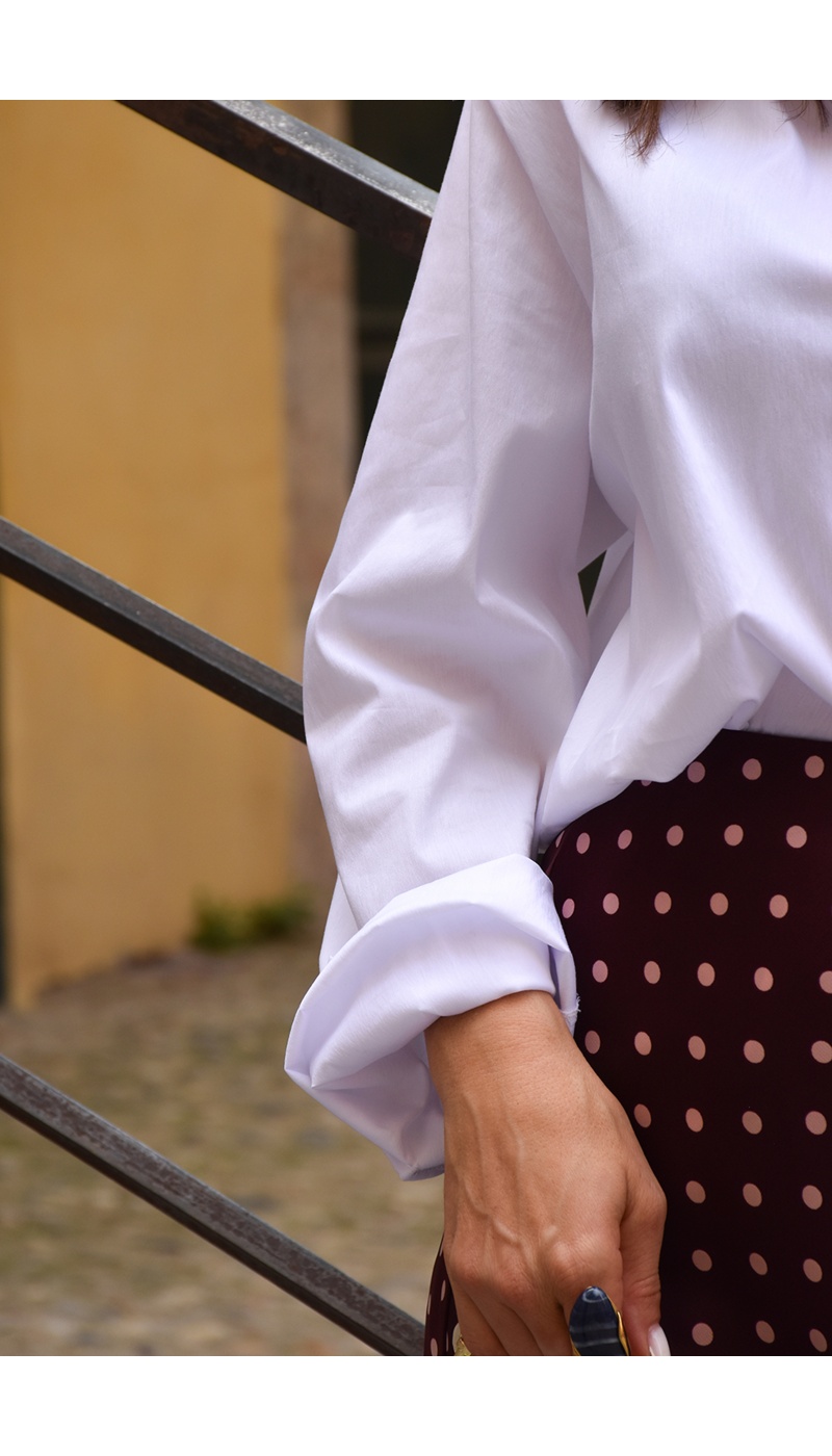 Chemisier Uni Blanc MATHILDE