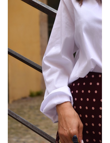 Chemisier Uni Blanc MATHILDE