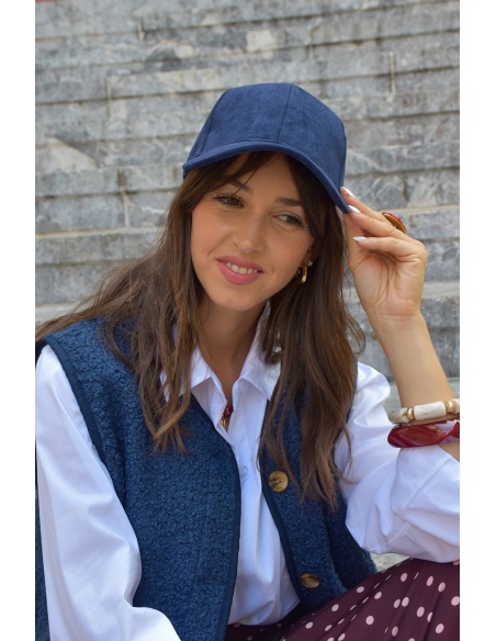 Casquette Suédine Marine WILLOW