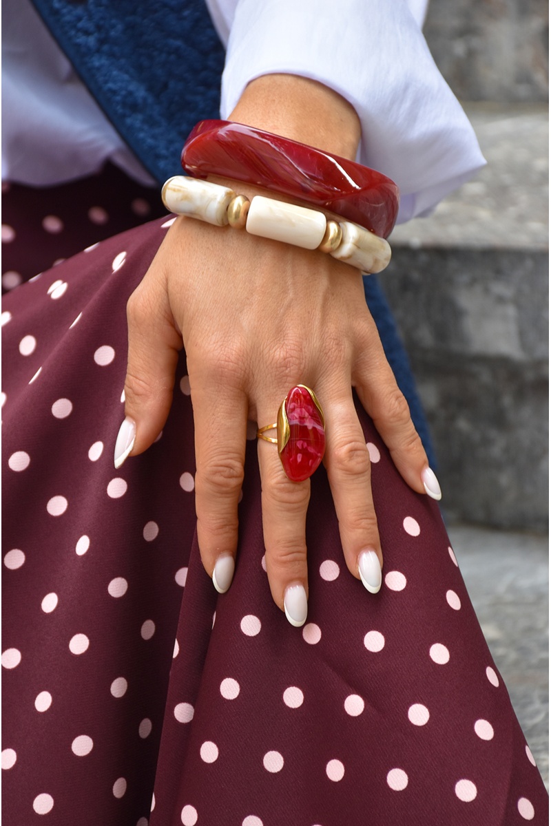 Bague Pierre Bordeaux MARIANA