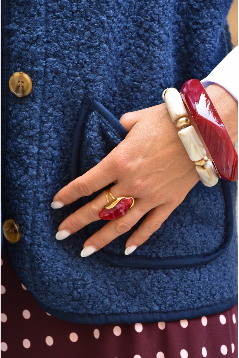 Bague Pierre Bordeaux MARIANA 2