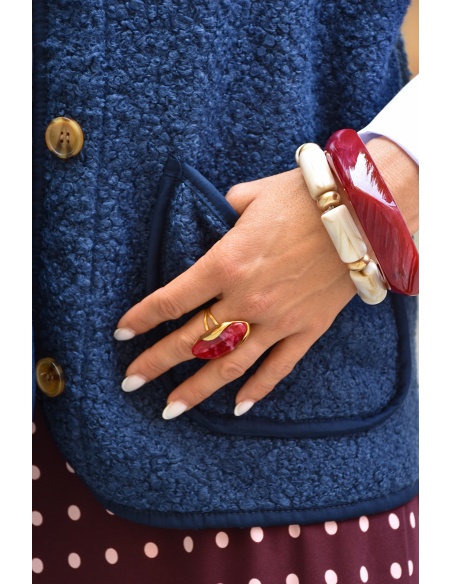 Bague Pierre Bordeaux MARIANA