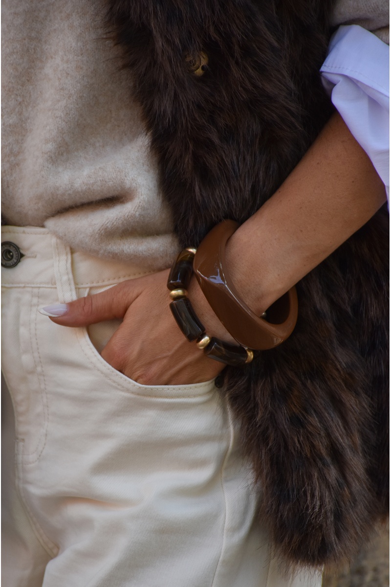 pretty baby UNI MARRON BRACELETS