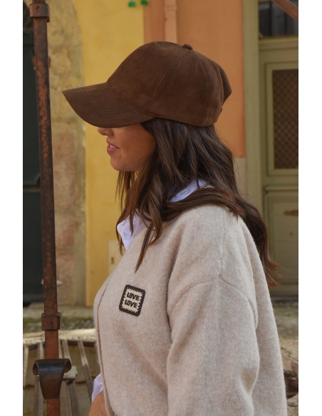 Casquette Suédine Marron WILLOW