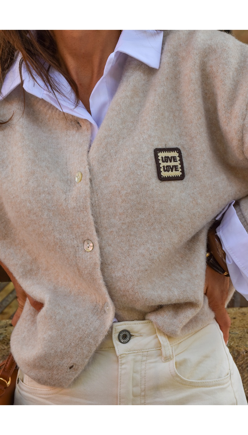 Gilet Maille Ecru CLARA