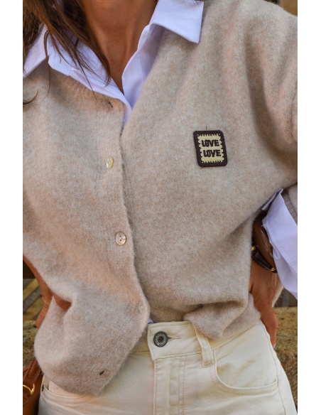 Gilet Maille Ecru CLARA