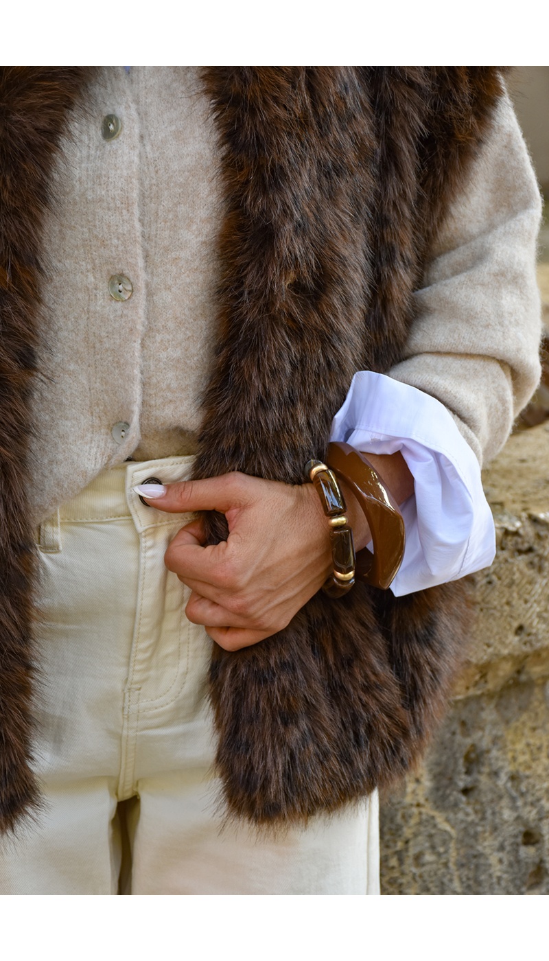 Veste Fourrure Marron MATILDA