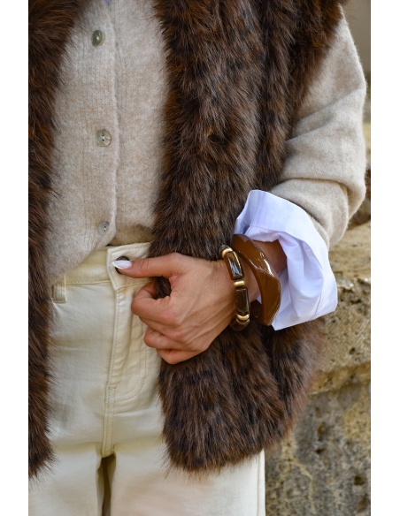 Veste Fourrure Marron MATILDA