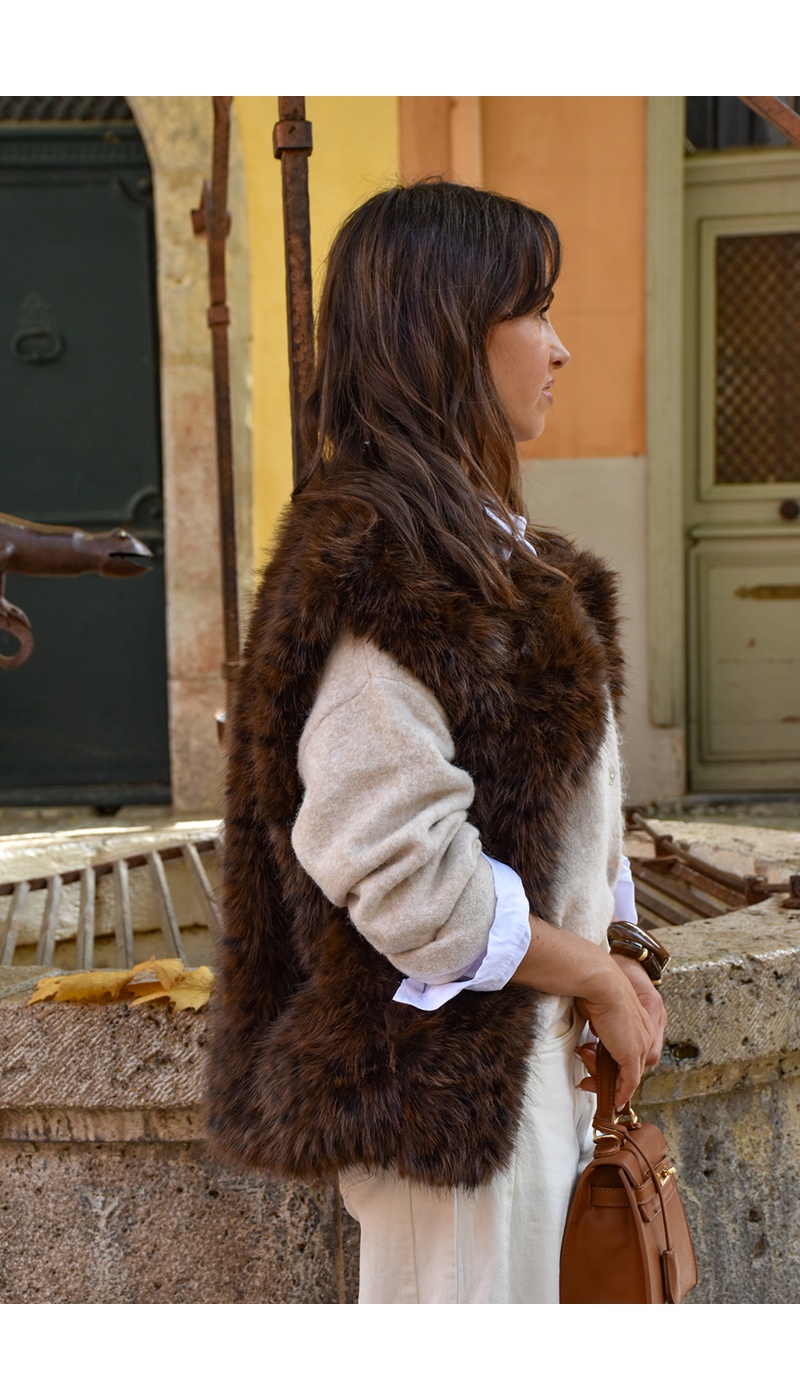 Veste Fourrure Marron MATILDA