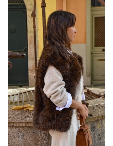 Veste Fourrure Marron MATILDA