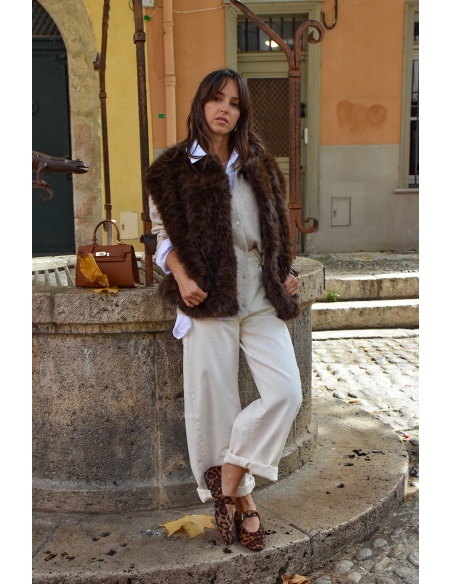 Veste Fourrure Marron MATILDA