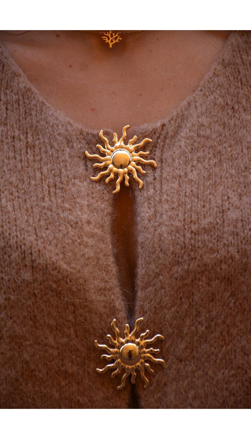 Gilet Maille Camel VENUS
