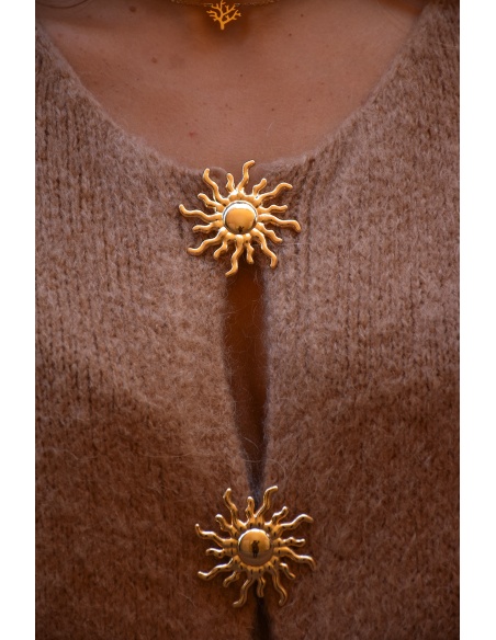 Gilet Maille Camel VENUS
