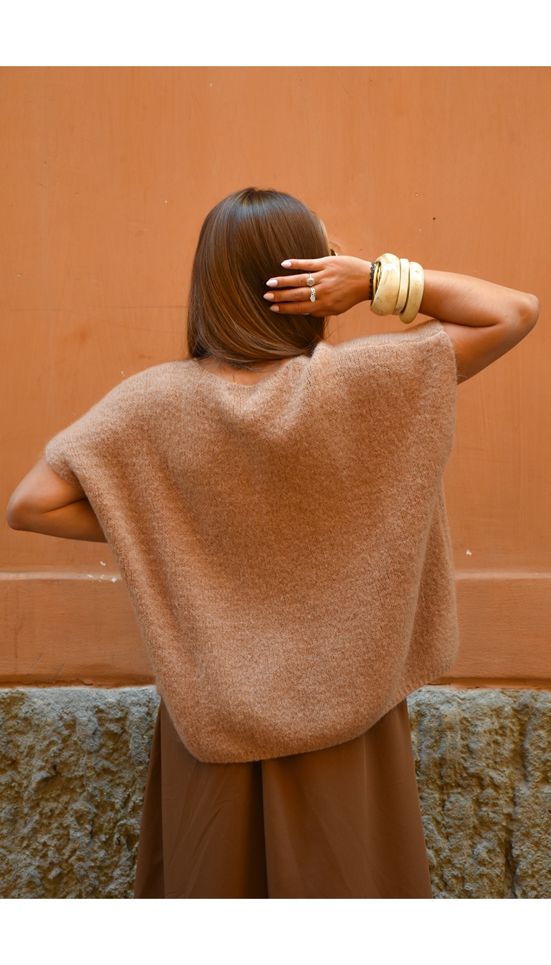 Gilet Maille Camel VENUS