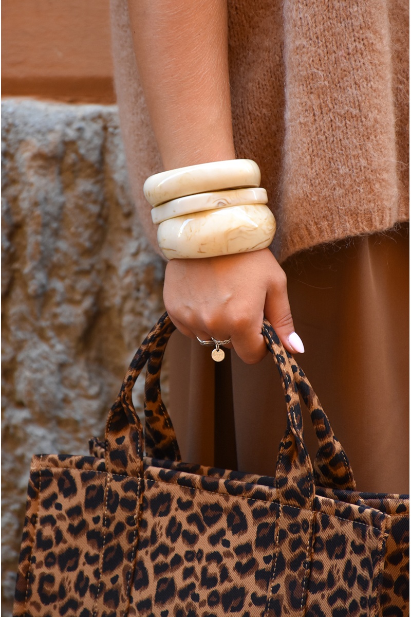 pretty baby MARBRE ECRU BRACELETS