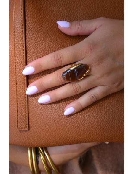 Bague Pierre Marron MARIANA