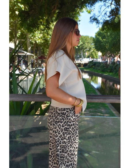 flamant rose BOUTON BEIGE HAUTS