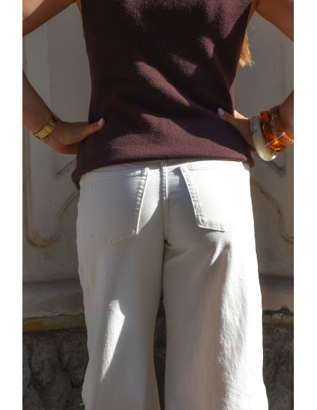 3d denim  ECRU PANTALON FEMME