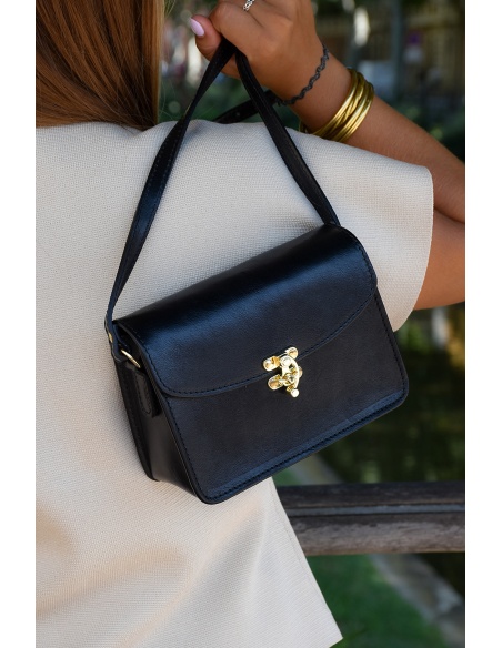 Sac Cuir Noir AGATHE