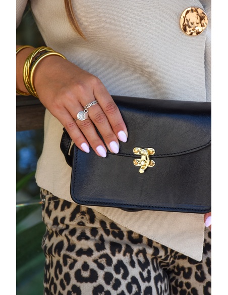 Sac Cuir Noir AGATHE