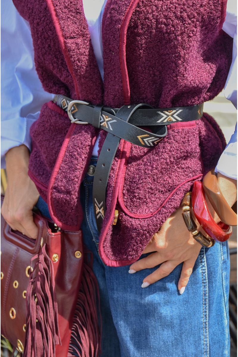 Ceinture Aztèque Noire KHALEESI