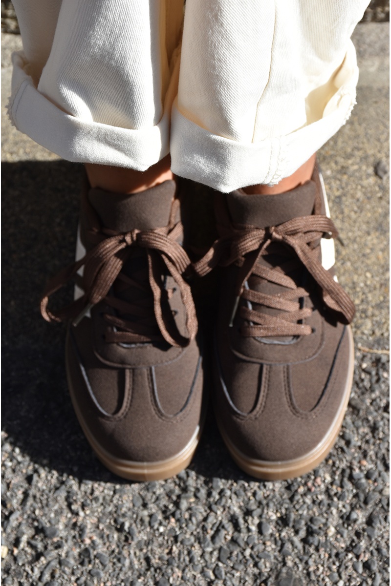 jolina moon shoes  MARRON BASKETS FEMME 2