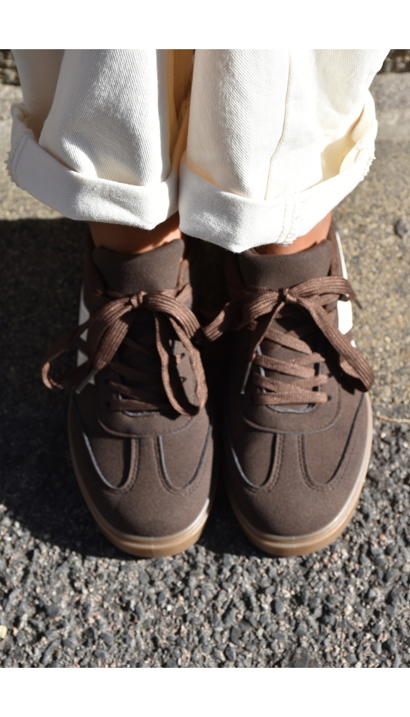 jolina moon shoes  MARRON BASKETS FEMME