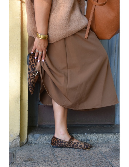 Anouchca leopar plano zapatos para mujeres