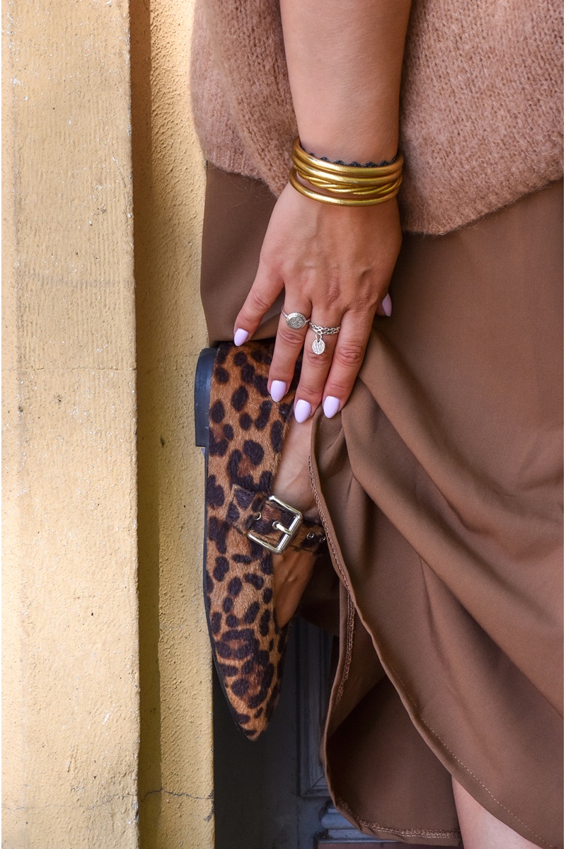 Anouchca leopar plano zapatos para mujeres 2