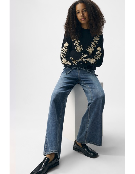 Jean Wide Leg Denim OBJROSIE
