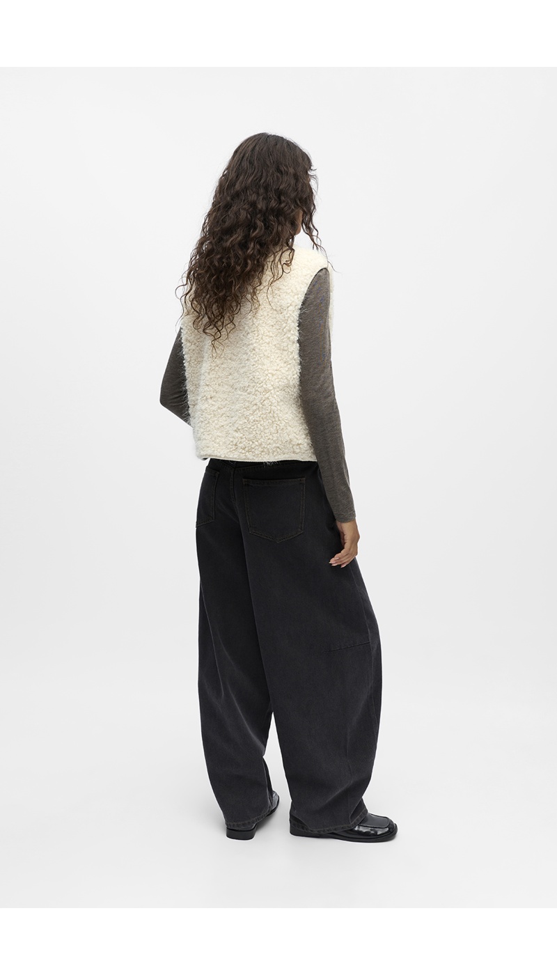 Gilet Bouclette Ecru OBJIDUNA