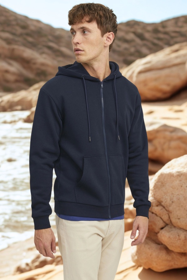 Sudadera con cremallera azul marino JJEBRADLEY Jack&Jones - 1 | TOPS