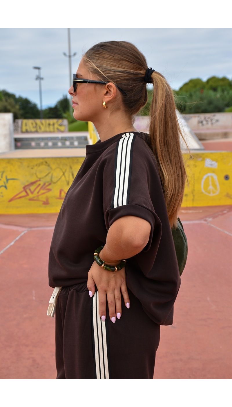 Haut Bandes Marron LINA