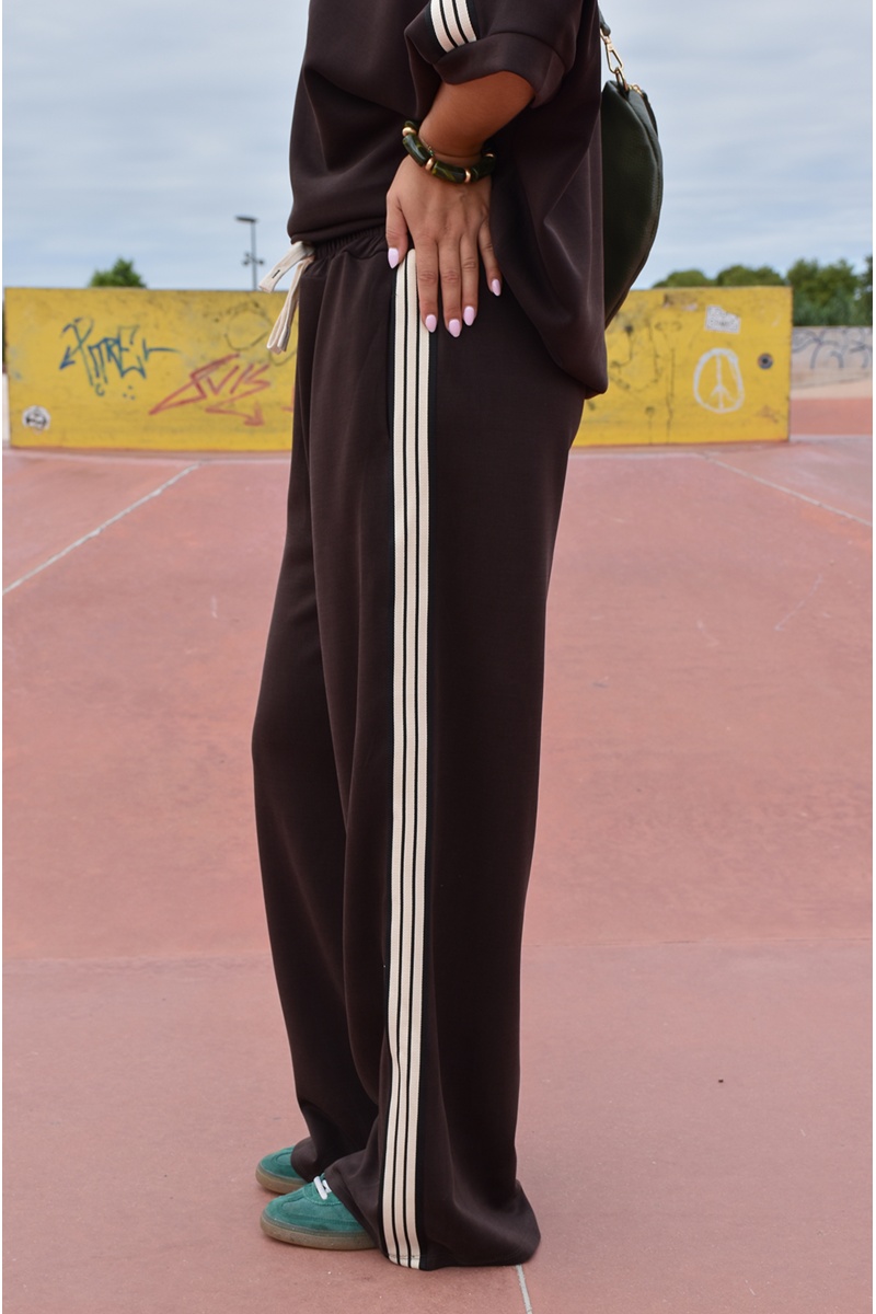 Pantalon Bandes Marron LOU 2