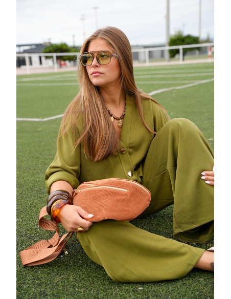 Gilet Ample Olive ADELE