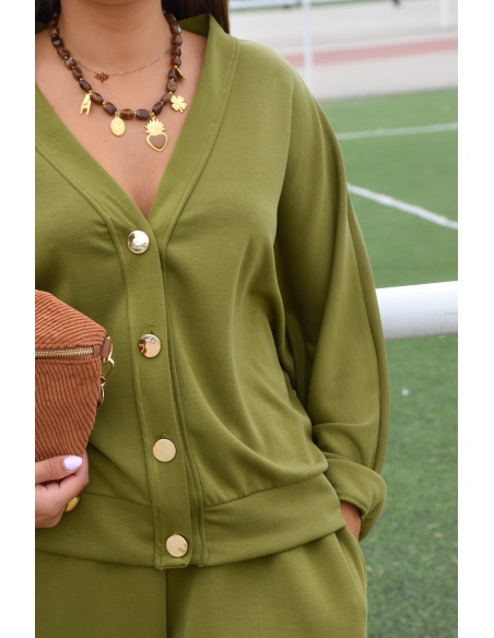 Gilet Ample Olive ADELE