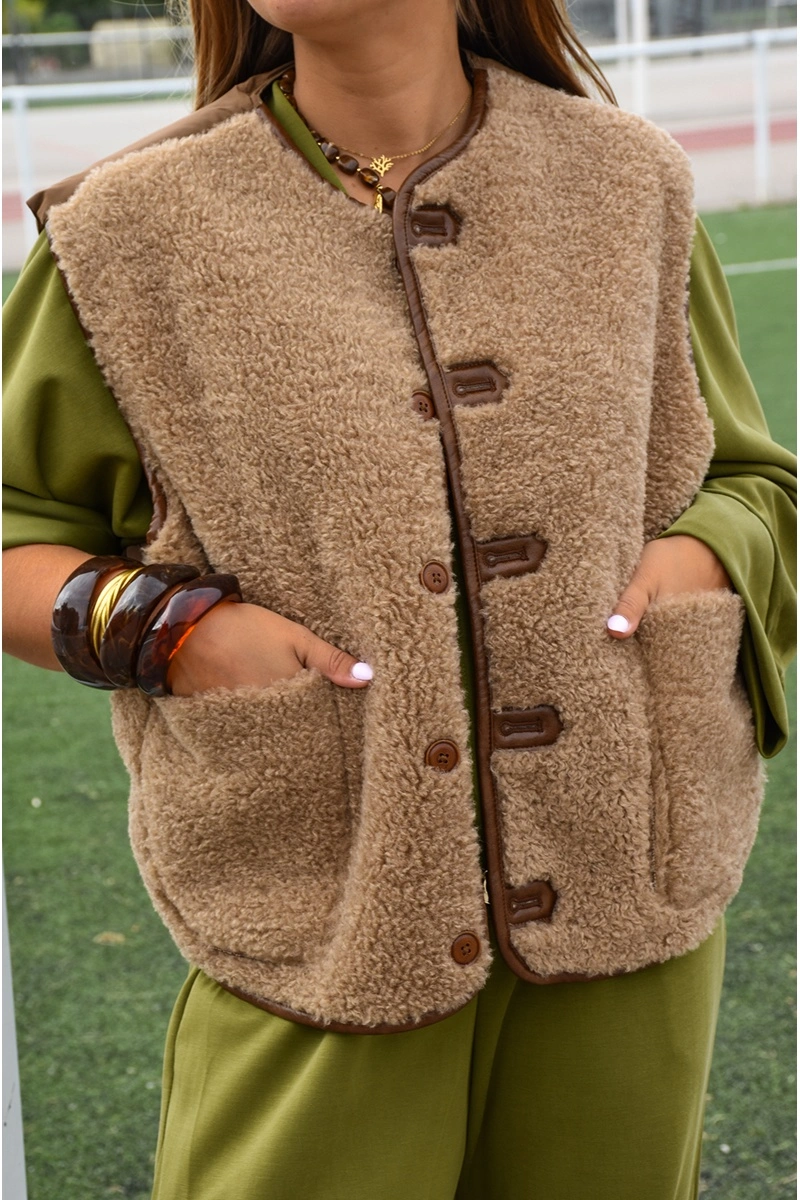 senes DOUDOU CAMEL VESTES FEMME 2