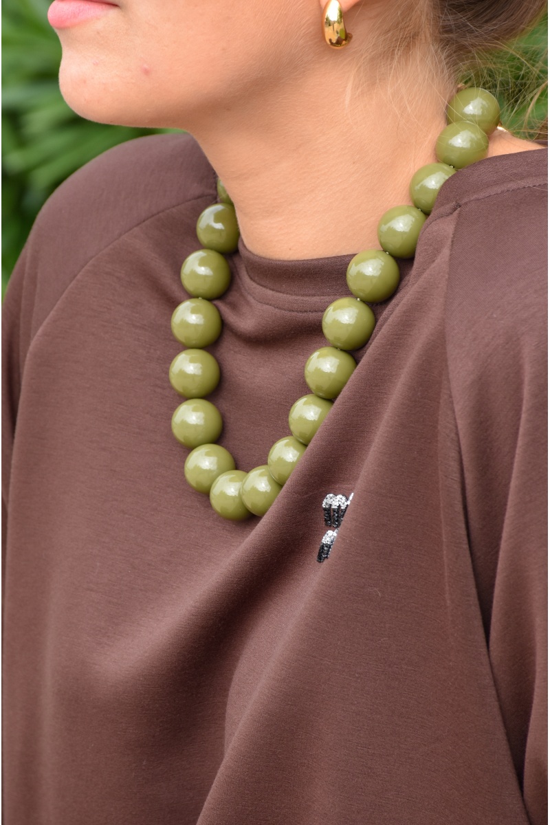 Collier Perle Kaki CASSIE 2