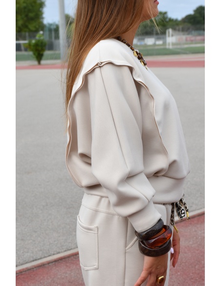 by coco  ECRU PULL FEMME