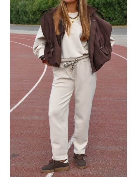 by coco LEO ECRU PANTALON FEMME