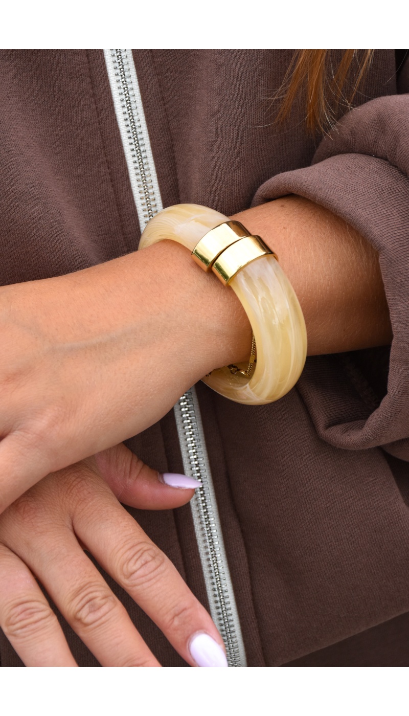 Jonc Doré Beige ALICIA